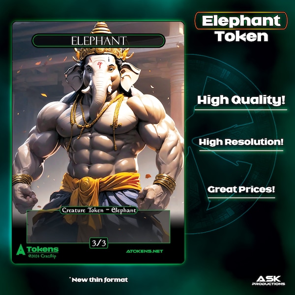 Alternative Tokens - Green Elephant - Ganesha's Firstborn