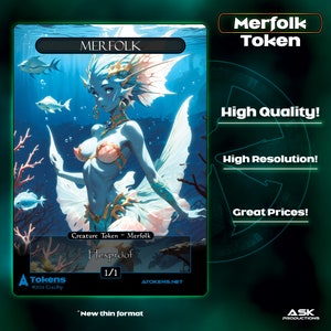 Alternative Tokens - Blue Merfolk - Underwater Ballerina