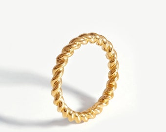 Bold Twisted Eternity Ring| Plain Marriage Ring| Affordable engagement rings