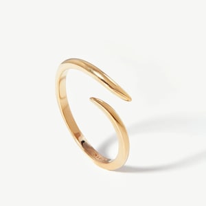 Elegant Thin Gold Open Ring 14K Gold Filled & 9K Gold Options image 1