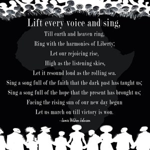 Lift Every Voice and Sing Lyrics Print: Black History Month Art ...
