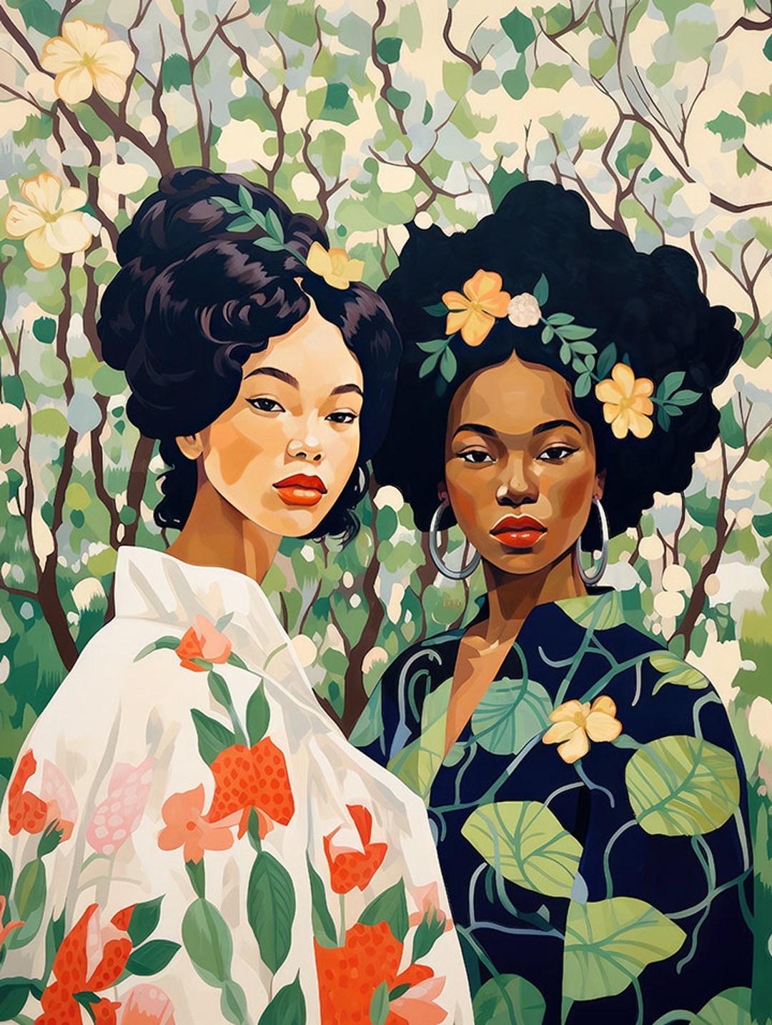 The Traveling Sisterhood 2 -printable Wall Art| African American Art ...