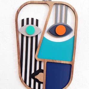 Monica Modern African Mask Hand Made 27*42 HOME DECOR