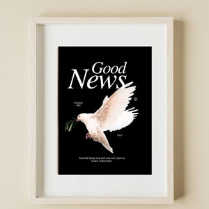 Good News poster | Spiritual print | Wall decor | Digital print | Spiritual art | Digital Download | Christian art |