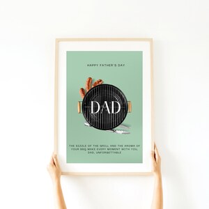 Father’s Day, Dad gift, Instant download, BBQ gift for Dad, Digital print, Wall decor, Picture frame