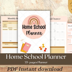 Mais de 35 páginas de planejador de ensino em casa para impressão, pasta minimalista de ensino em casa, páginas de planejador de ensino em casa, planejador de aula, planejador acadêmico, PDF
