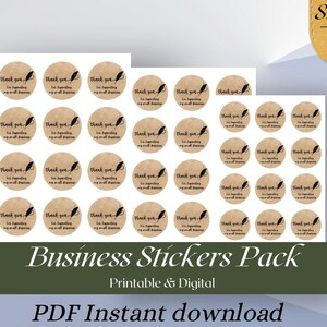 Thank you for Supporting My Small Business Label/Sticker, Small Business Stickers, Thank You Sticker, Thank You Label Template