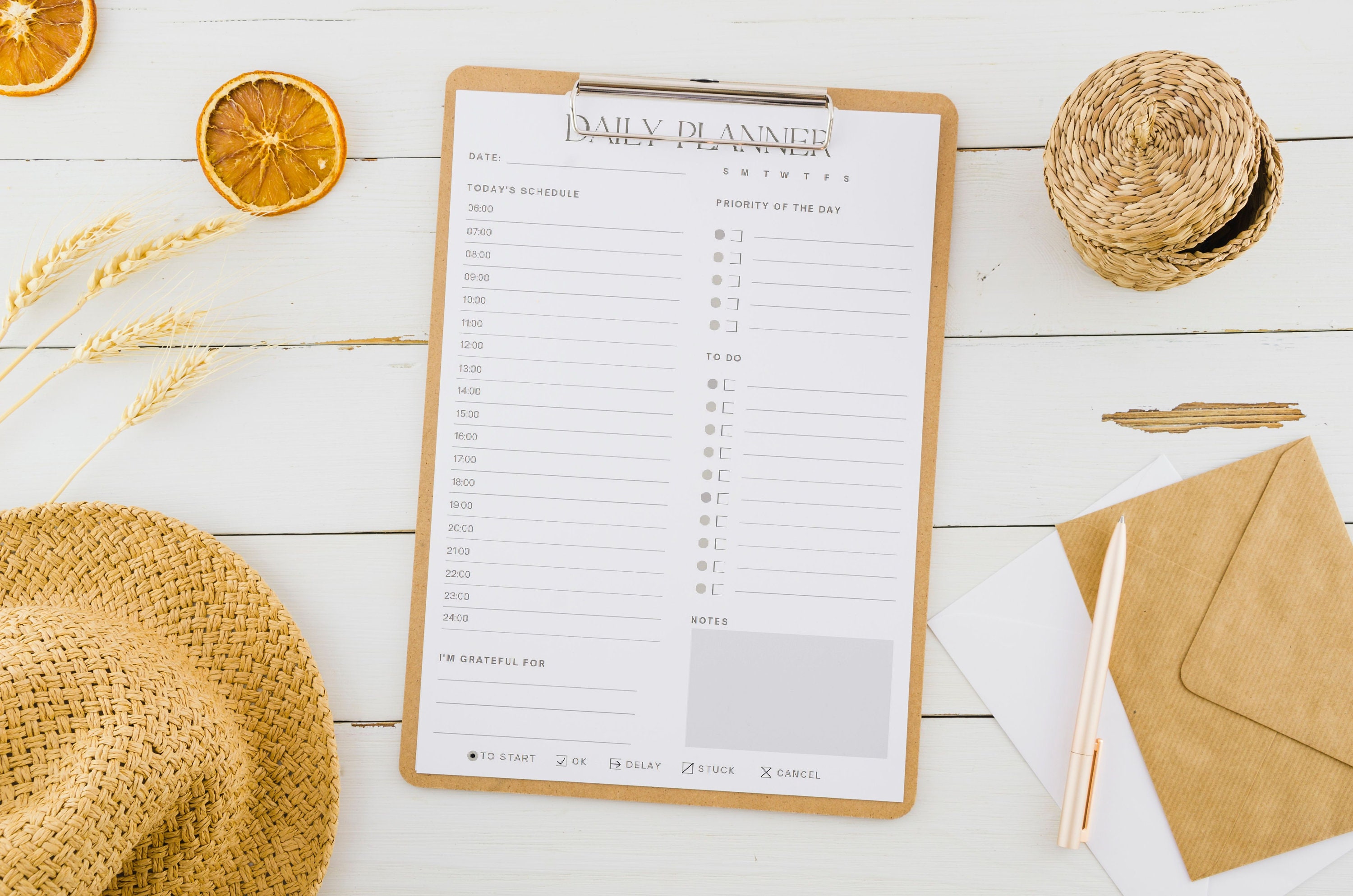 24 Hour Daily Planner Printable, Daily Hourly Planner, Military Time ...