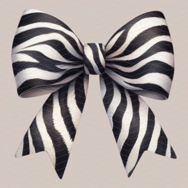 Chic Retro Zebra Print Coquette Bow Sublimation Download Bougee Mama T