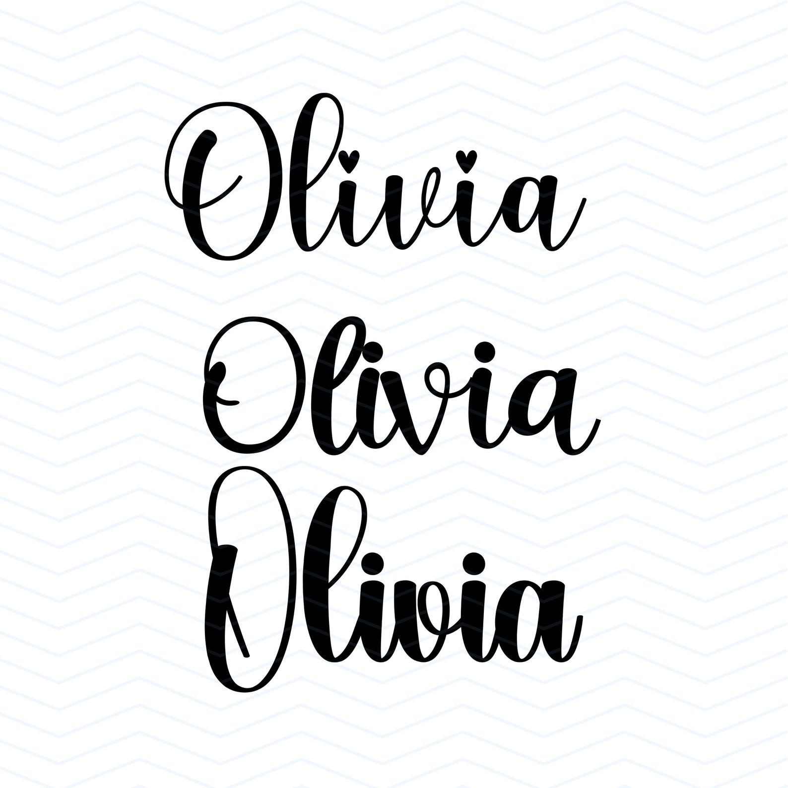 Olivia Script Name SVG Bundle Ideal for Customizing Mugs, Tumblers ...