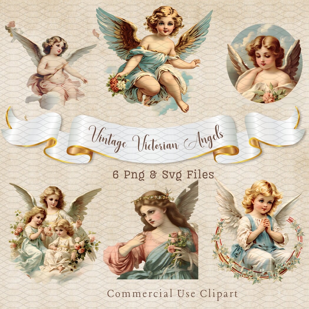 Printable Christmas Angels Images Vintage Victorian Angels for Christmas Cards Prints for ...