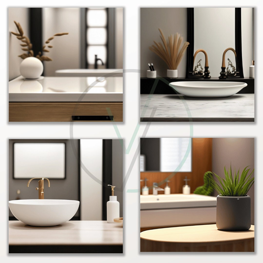 Bathroom Backdrop Product Background Templates Home Design - Etsy