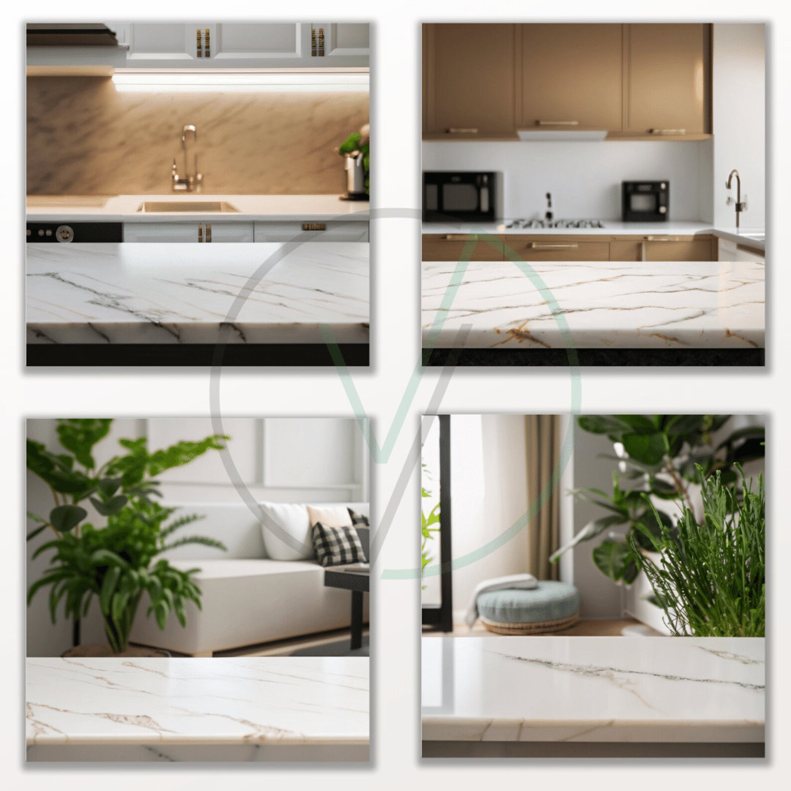 Marble Countertop Backdrop Living Room Product Background Templates