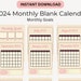 Printable Blank Calendar, Printable Blank Monthly Calendar, Digital ...