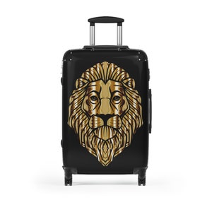 Gouden Leeuw op zwarte koffers, Gouden Leeuw, Gouden Leeuw koffer, Gouden Leeuw op zwart,