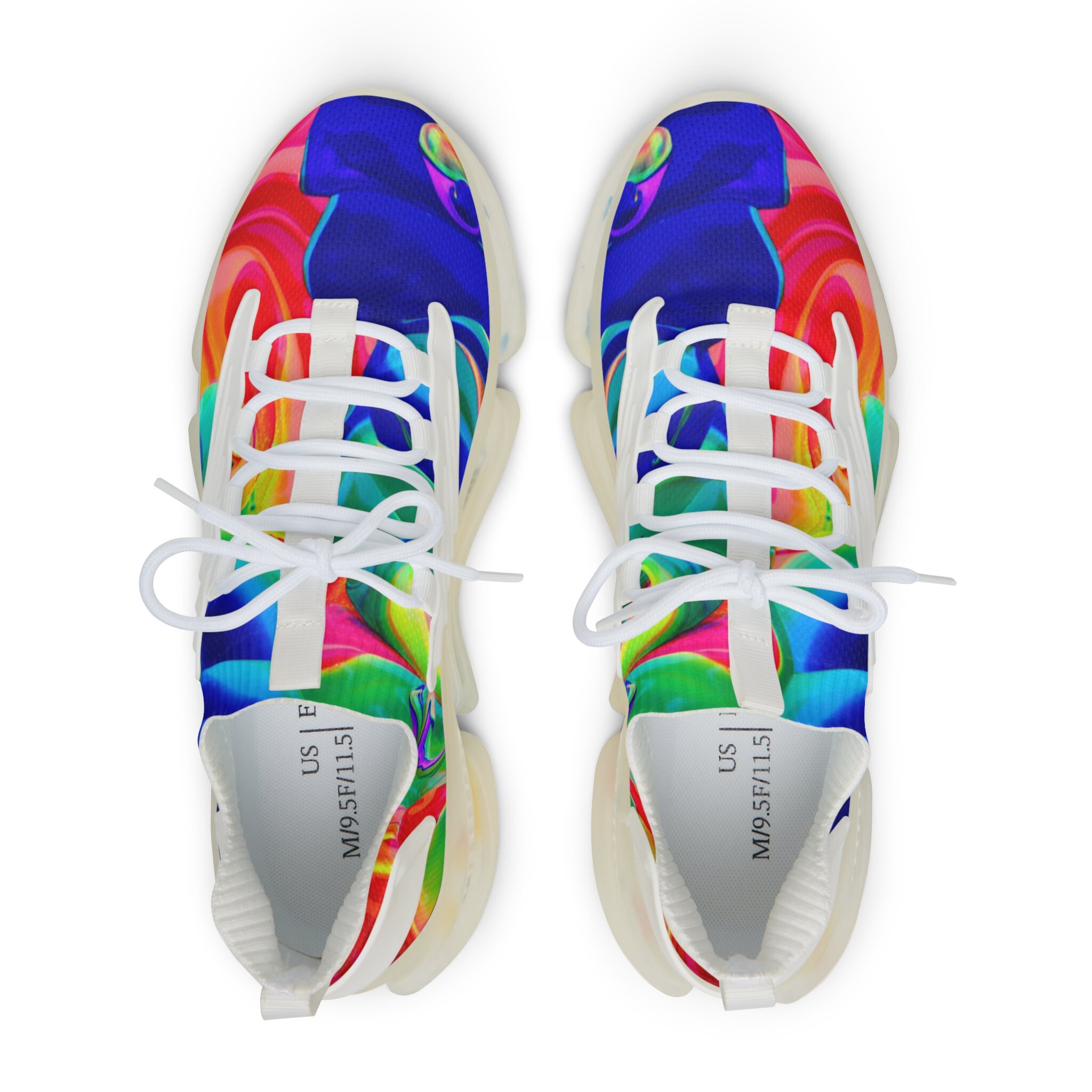 Color Wave Mesh Sports Sneakers Etsy