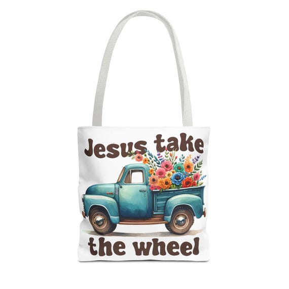 Jesus Takes the Wheel {Tote Bag} Jesus Takes the Wheel {Tote Bag}