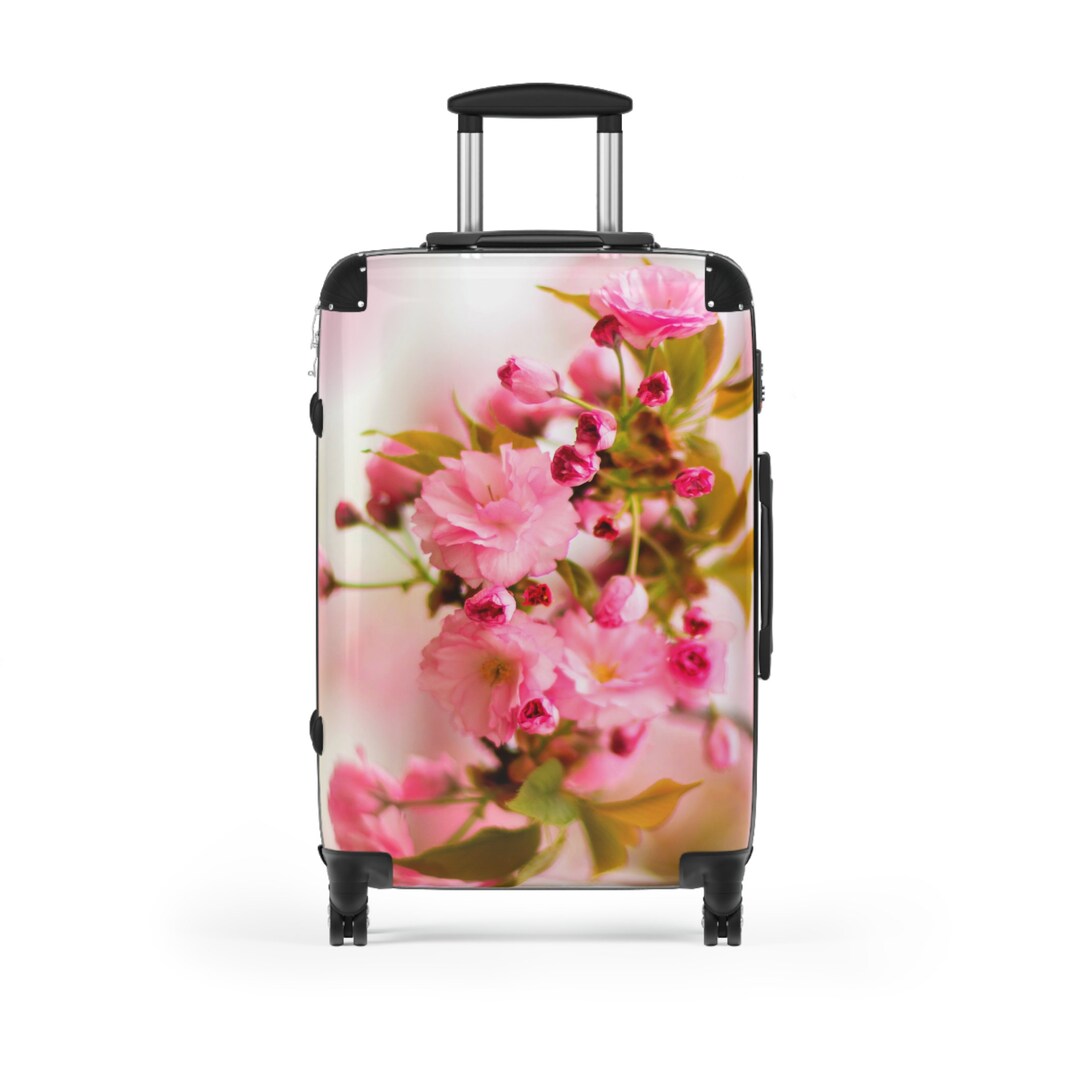 Pink Rose Bud Suitcases, Luggage for Ladies, Pink Rose Bud, Rosebud