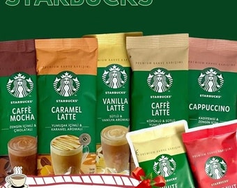 STARBUCKS PREMIUM Instant Coffee Vanilla Latte, Cappuccino, Coffe Mocha, Caramel, White Mocha and Toffe Nut Latte