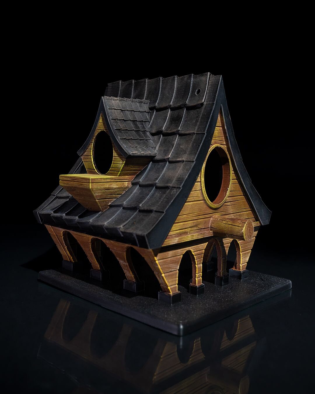 3D Printed Bird House Unpainted Bird Mansion Stlflix Etsy