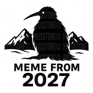 Pájaro del Opio - Meme de 2027 (archivo SVG/arte digital descargable/póster surrealista de pájaro/impresión viral de meme de internet, Luhcalmfit, Erosionbird PNG)