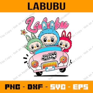 Car Labubu Designs PNG, Vector Digital File for Cricut, Laser Cut La bubu PNG, T Shirt Sublimation, Instant Download Labubu Character Bundle
