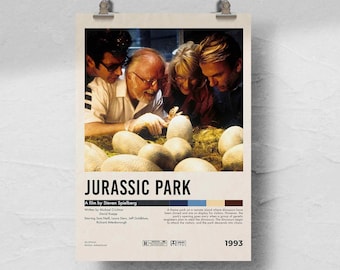 Jurassic Park Minimalist Movie Poster - Retro Art Print (Digital Download)