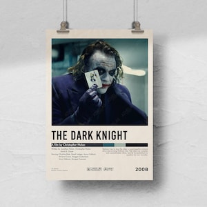 The Dark Knight | Minimalist Movie Poster | Vintage Retro Art Print | Custom Poster | Wall Art Print | Home Decor | Custom Movie Print
