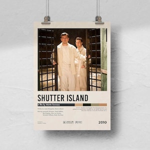 Shutter Island | Minimalist Movie Poster | Vintage Retro Art Print | Custom Poster | Wall Art Print | Home Decor | Custom Movie Print