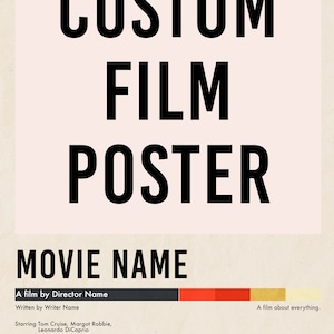 Custom Movie Poster | Minimalist Movie Poster | Vintage Retro Art Print | Custom Poster | Wall Art Print | Custom Minimalist Movie Poster