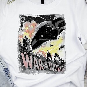War of the Worlds Clipart - diseño de sublimación, película vintage png, archivo de sublimación, camisa de sublimación, impresión digital, ciencia ficción