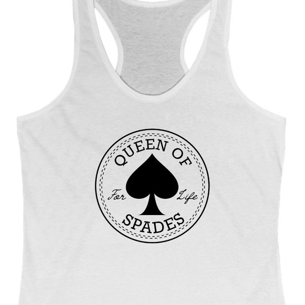 Queen of Spades Shirt QOS Athletic Logo Tank Top Hotwife Clothing