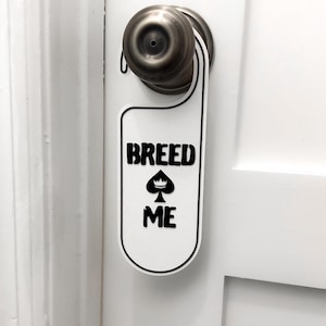 Queen of Spades Breed Me Bedroom Sign BBC Only Hotwife Decor