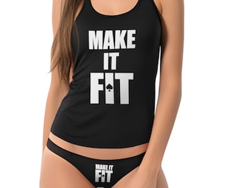 Make it Fit BBC Lingerie Set Tank Top Queen of Spades Shirt QOS Hotwife Clothing