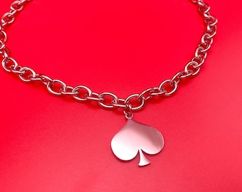 Queen of Spades Necklace QOS Hotwife Jewelry BBC Only Accessories