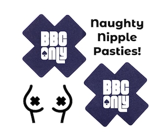 BBC Only Nipple Pasties Body Stickers Queen of Spades Hotwife Clothing QOS Cuckold Slut Lingerie