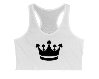 Queen of Spades Crop Top Subtle QOS Crown Shirt BBC Hotwife Clothing