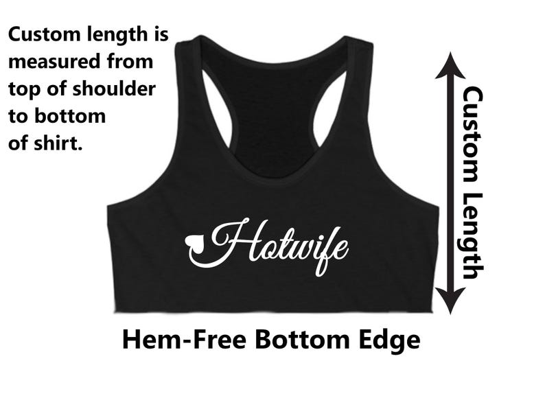 Hotwife QOS Underboob Shirt Custom Length Clothing Cursive Queen of Spades Crop Top BBC Only Clothes image 2