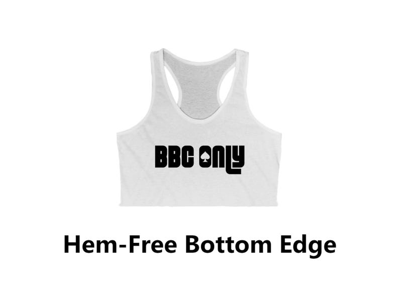 BBC Only Crop Top Queen of Spades Shirt QOS Hotwife Clothes White