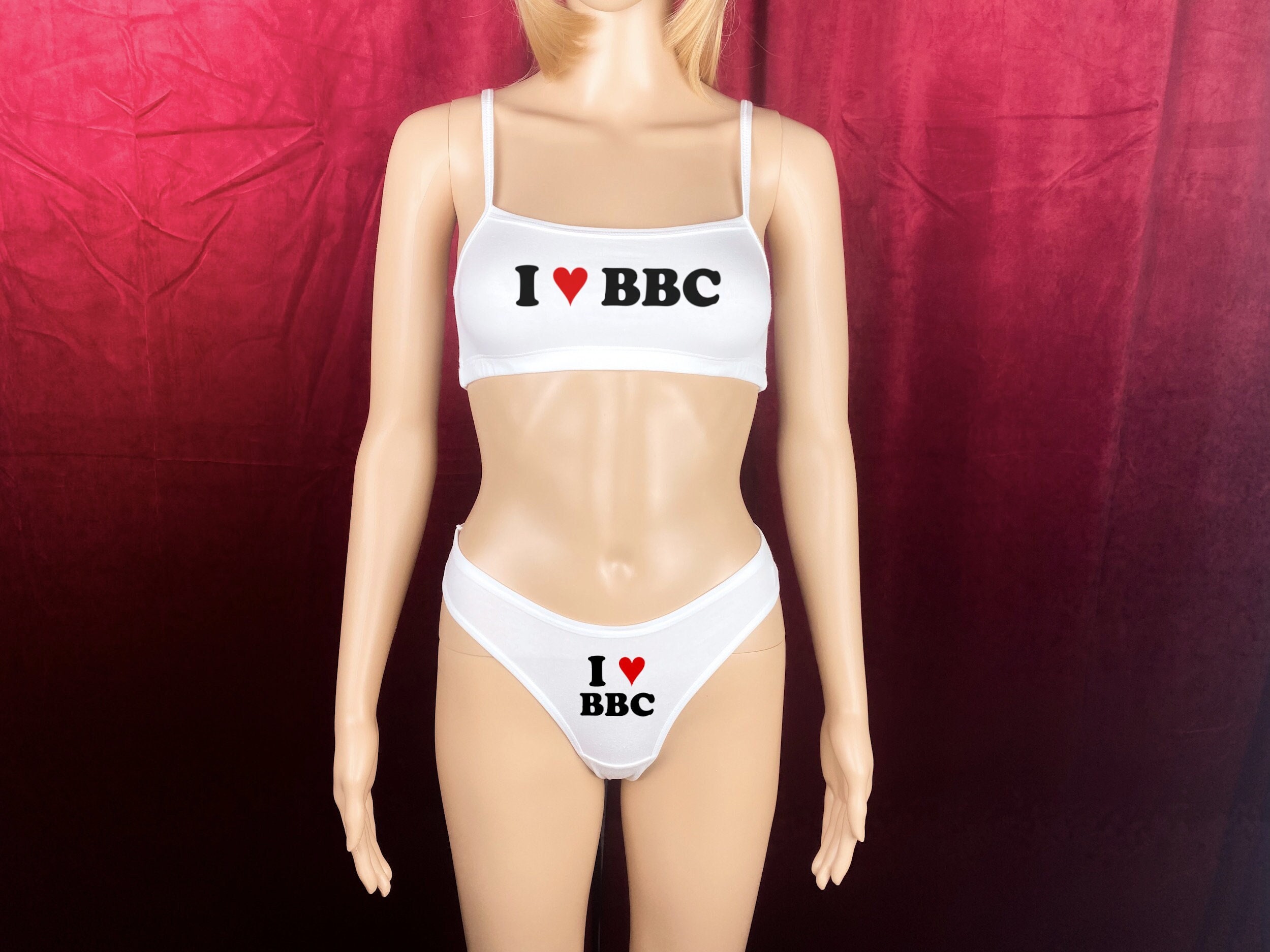 I Love BBC Lingerie Set Queen of Spades Bralette Thong QOS BBC.