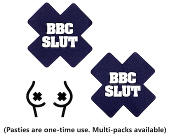 BBC Slut Nipple Pasties Body Stickers Queen of Spades Hotwife Clothing QOS Cuckold Slut Lingerie
