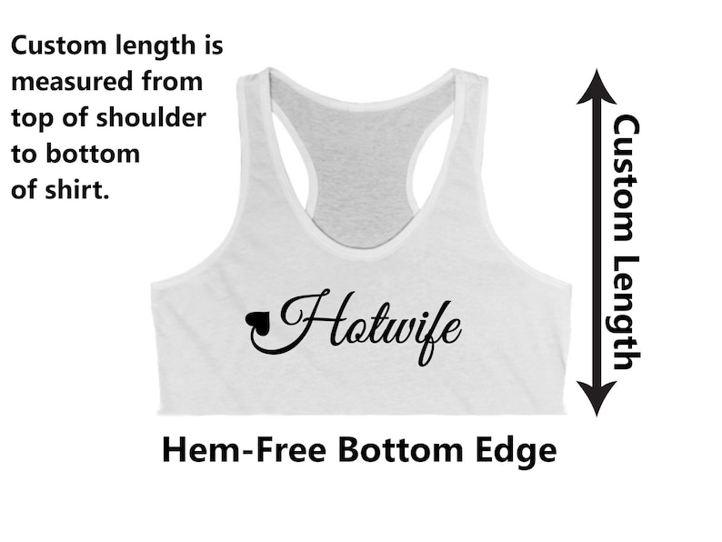 Hotwife QOS Underboob Shirt Custom Length Clothing Cursive Queen of Spades Crop Top BBC Only Clothes image 7