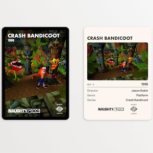 Crash Bandicoot (1996) - Piccola stampa minimalista di carte collezionabili per videogiochi