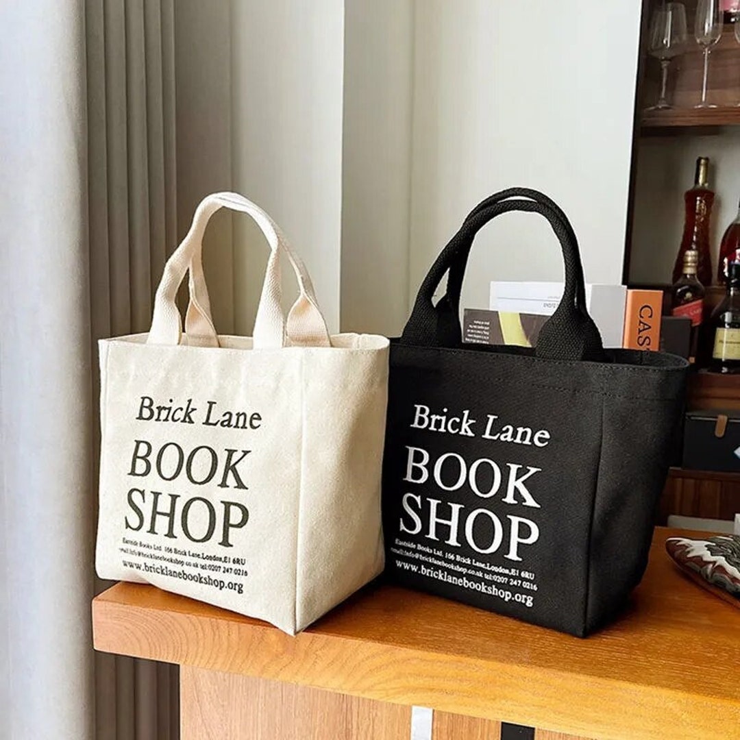 Vintage Lunch Bag Canvas Lunch Box Picnic Tote Cotton Cloth Etsy