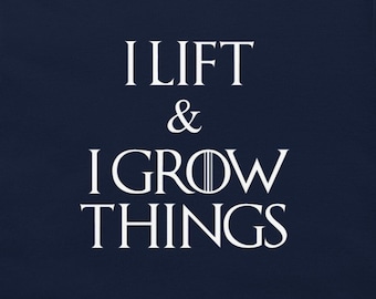 I Lift and I Grow Things Athletic Fit Gym Shirt, Swole & Swagger Graphic Tee, Bodybuilding T-Shirt, Workout Tshirt