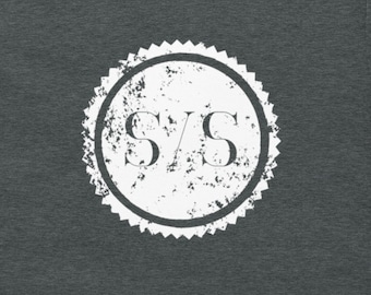 S/S Wax Stamp Monogram Initials Athletic Fit Gym Shirt, Swole & Swagger Graphic Tee, Bodybuilding T-Shirt, Workout Tshirt