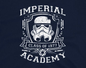 Imperial Academy Class Of 1977 Storm Trooper Academy SW Graphic Tee Athletic Fit Short-Sleeve Unisex T-Shirt