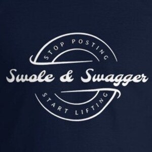 Swole & Swagger Stop Posting, Start Lifting - Athletic Fit Gym T-Shirt