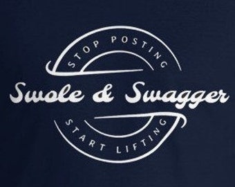 Swole & Swagger Stop Posting, Start Lifting - Athletic Fit Gym T-Shirt