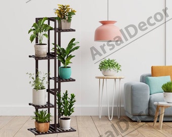 Handmade Bamboo 5 Tier Plant Stand Indoor | Plant Holder | Plant Shelf | Flower Stand | Modern Plant Stand | Plant Lover Gift